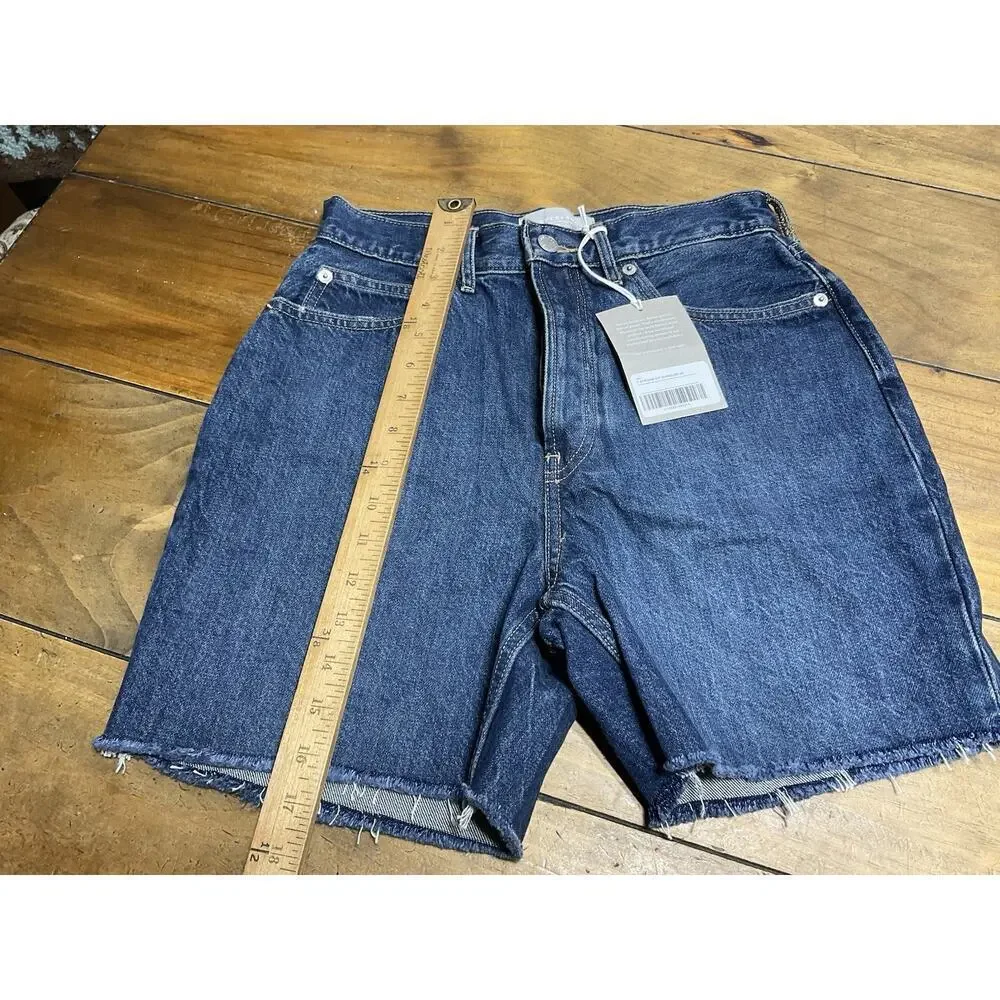 Everlane The Ridged Way-High Short Organic Cotton Distressed Womens Size 26 NWT - Picture 12 of 14